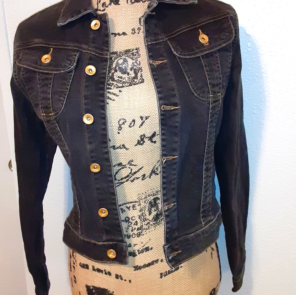 M.Officer black Jean jacket
